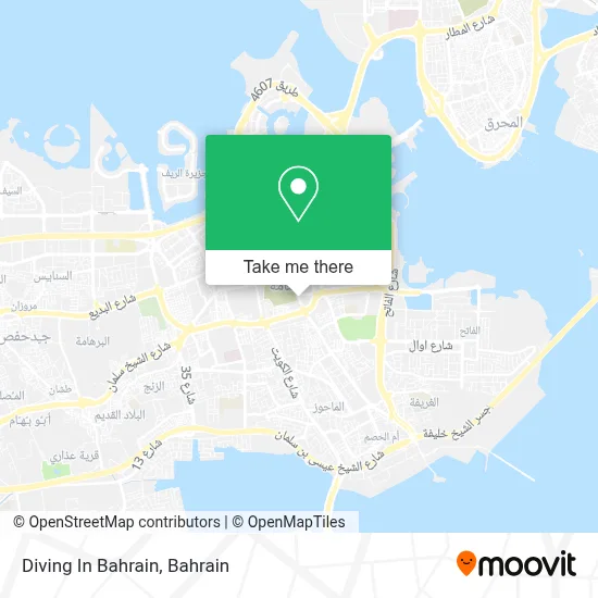 Diving In Bahrain map