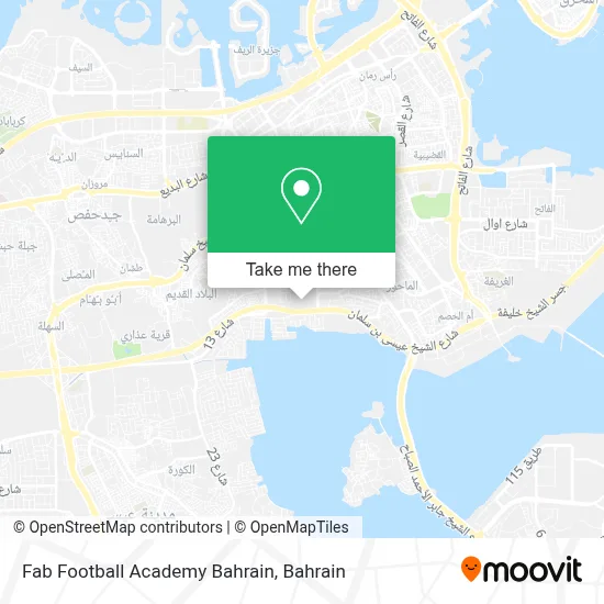 Fab Football Academy Bahrain map