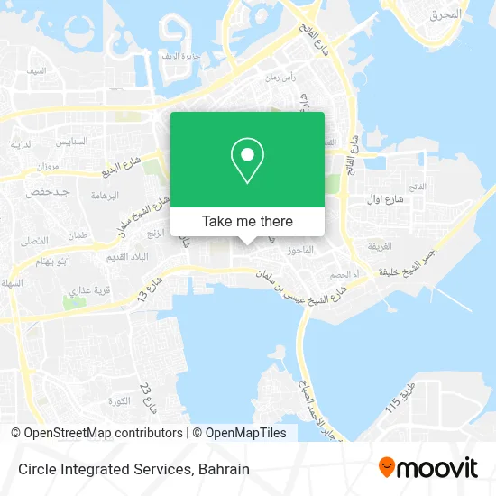 Circle Integrated Services map