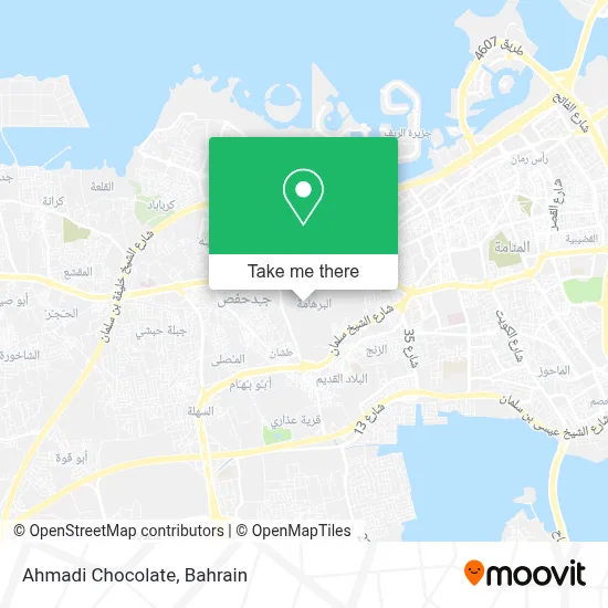 Ahmadi Chocolate map