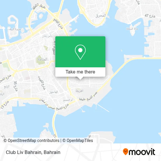 Club Liv Bahrain map