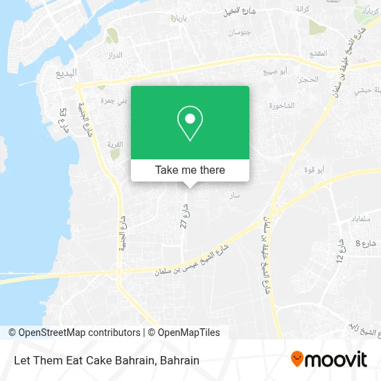 Let Them Eat Cake Bahrain map