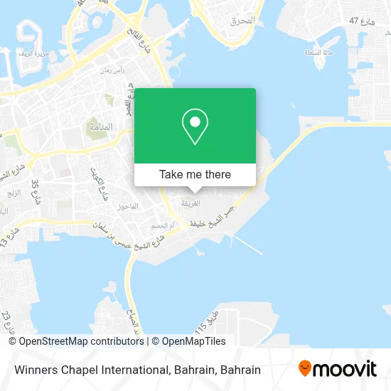 Winners Chapel International, Bahrain map