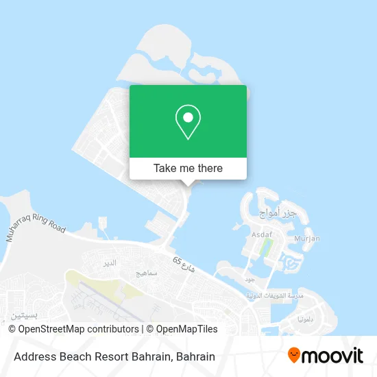 Address Beach Resort Bahrain map