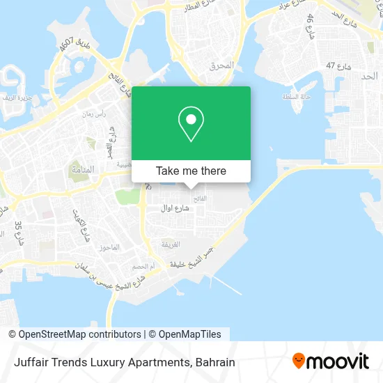 Juffair Trends Luxury Apartments map
