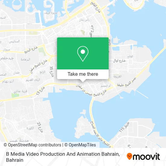 B Media Video Production And Animation Bahrain map