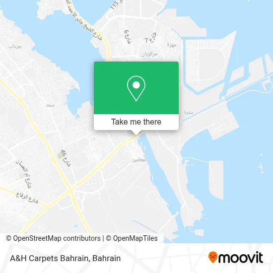 A&H Carpets Bahrain map