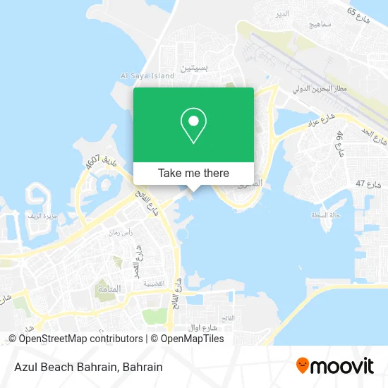 Azul Beach Bahrain map