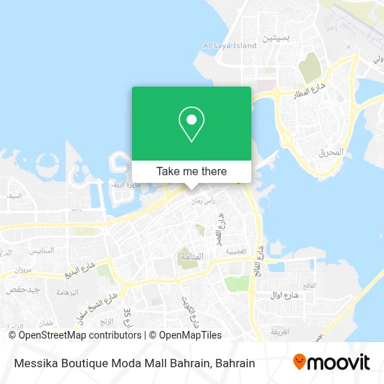 Messika Boutique Moda Mall Bahrain map