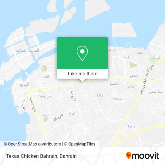 Texas Chicken Bahrain map