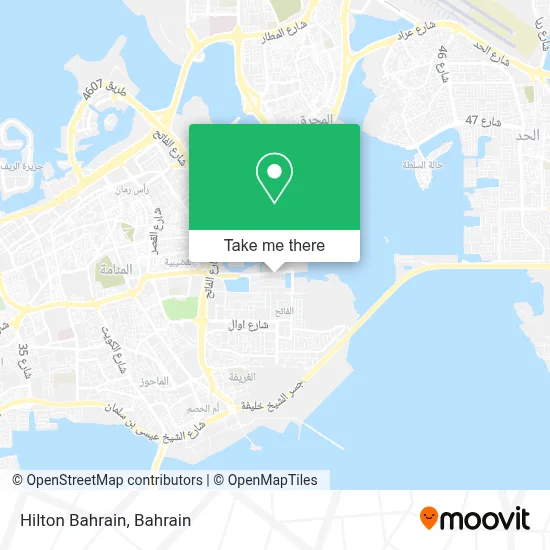 Hilton Bahrain map
