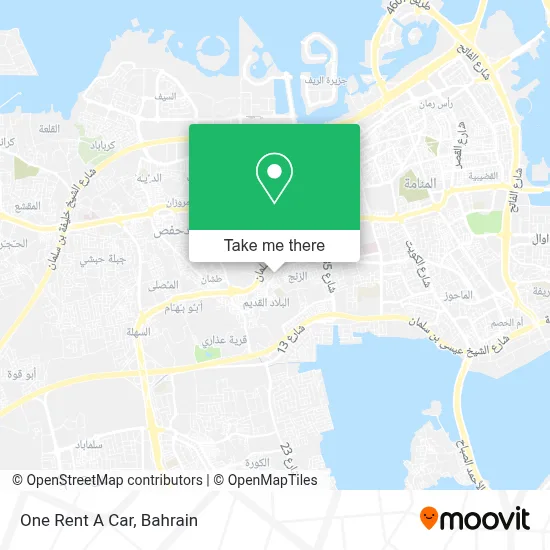 One Rent A Car map