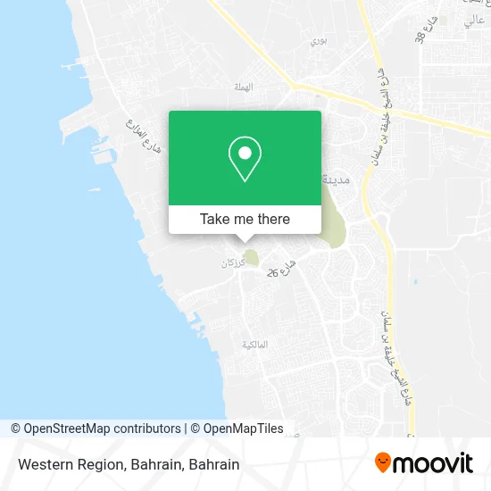 Western Region, Bahrain map