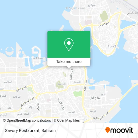 Savory Restaurant map