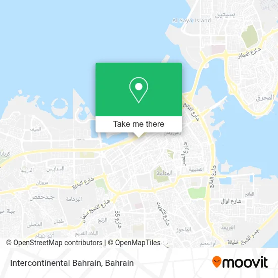 Intercontinental Bahrain map