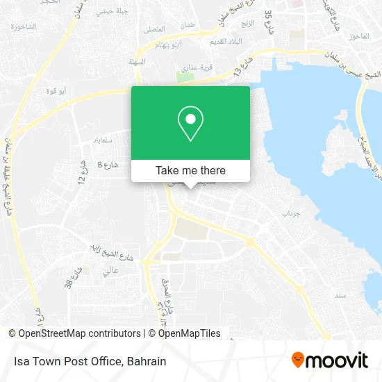 Isa Town Post Office map