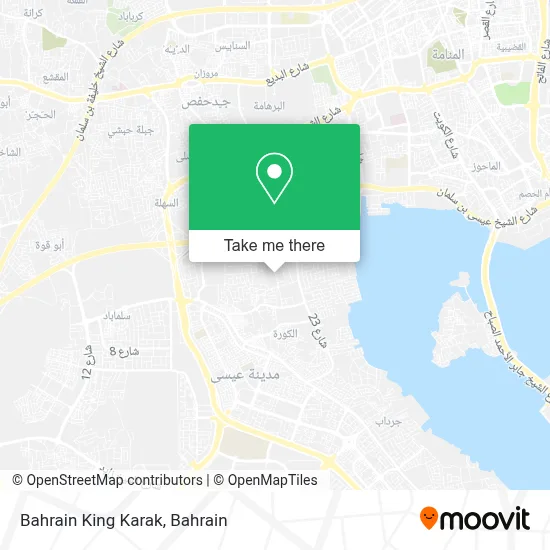 Bahrain King Karak map