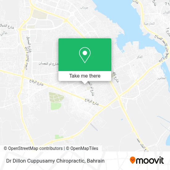 Dr Dillon Cuppusamy Chiropractic map
