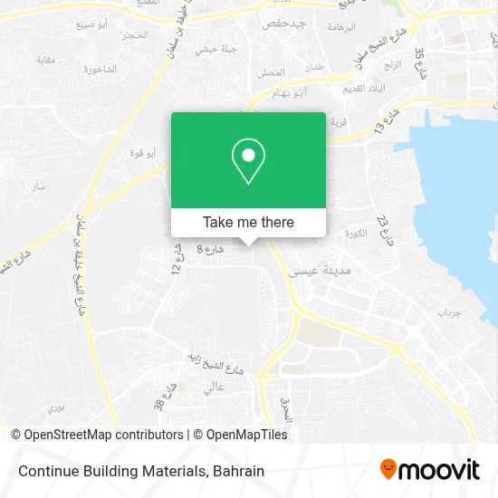 Continue Building Materials map