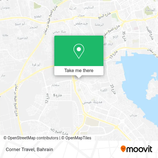 Corner Travel map