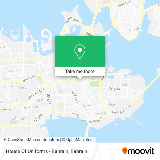 House Of Uniforms - Bahrain map