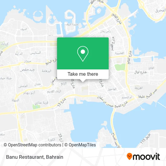 Banu Restaurant map