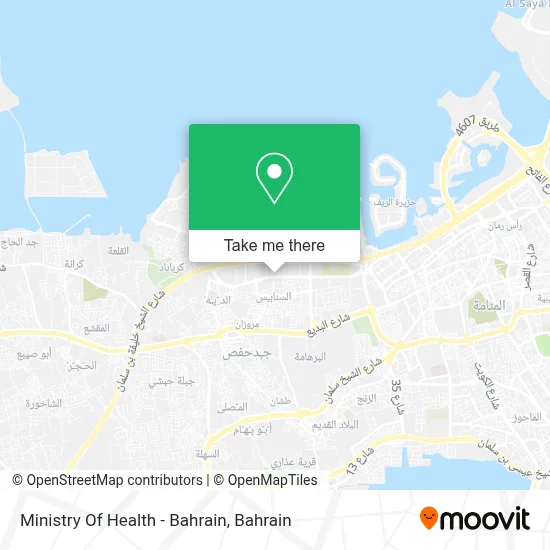 Ministry Of Health - Bahrain map
