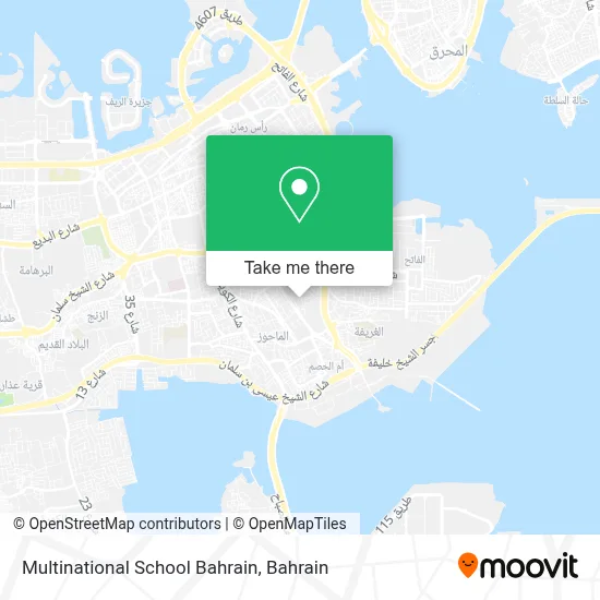 Multinational School Bahrain map
