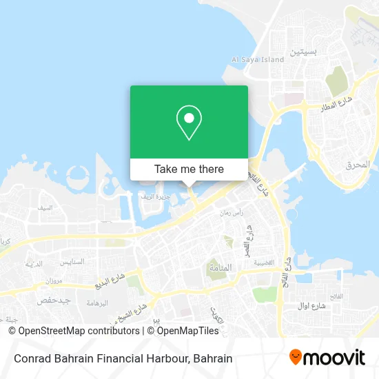 Conrad Bahrain Financial Harbour map