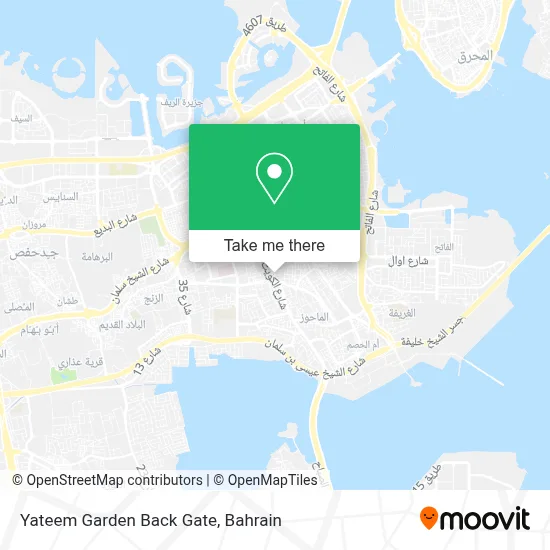 Yateem Garden Back Gate map