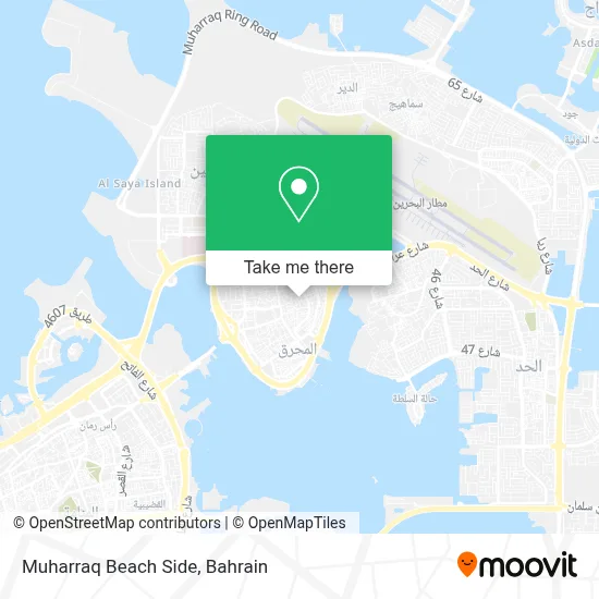 Muharraq Beach Side map