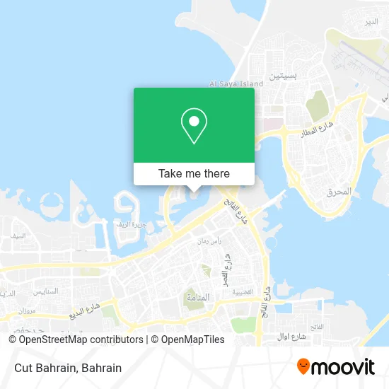 Cut Bahrain map