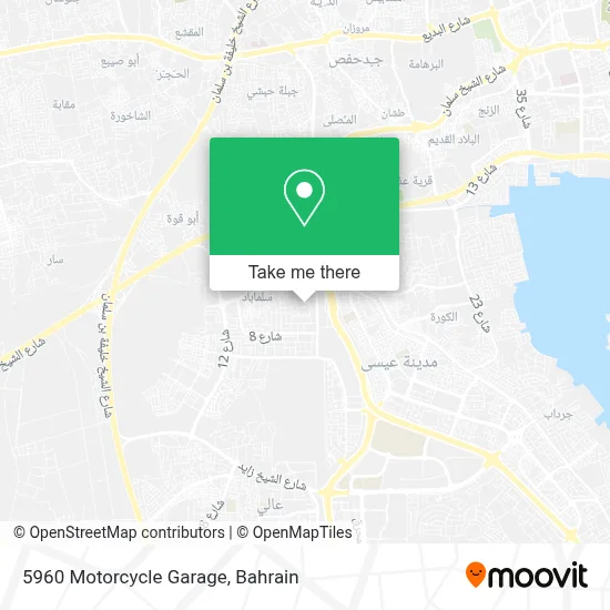 5960 Motorcycle Garage map