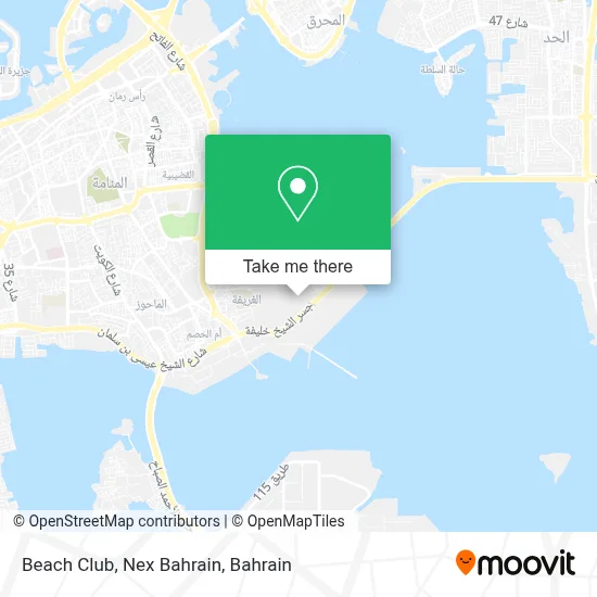 Beach Club, Nex Bahrain map