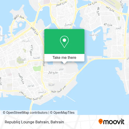 Republiq Lounge Bahrain map