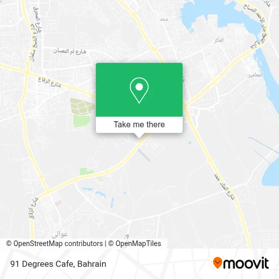 91 Degrees Cafe map