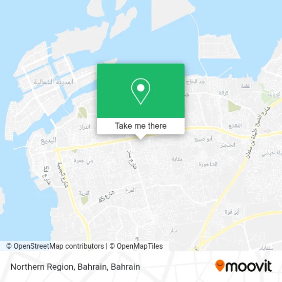 Northern Region, Bahrain map