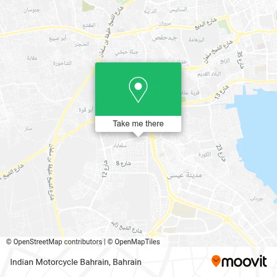 Indian Motorcycle Bahrain map