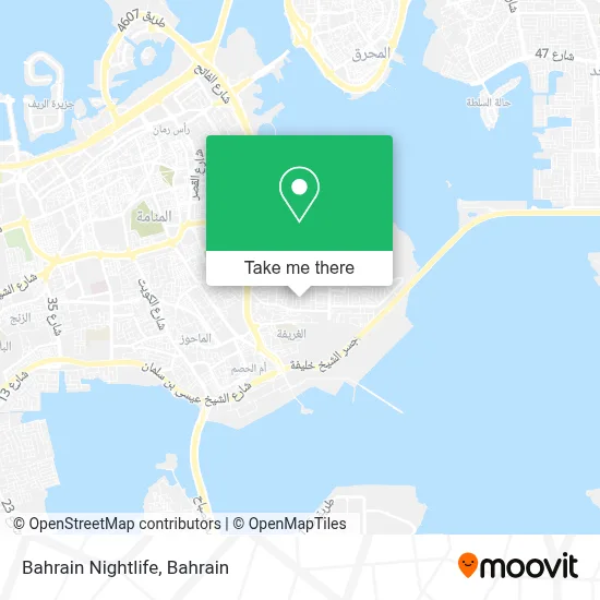 Bahrain Nightlife map