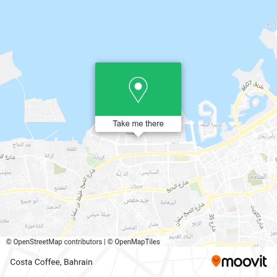 Costa Coffee map