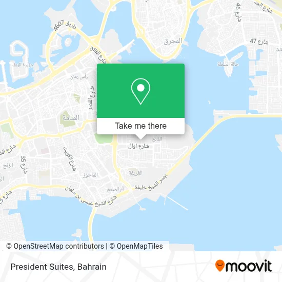 President Suites map