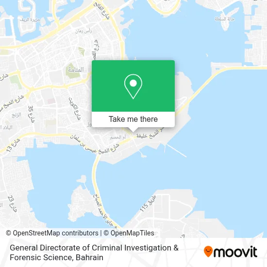 General Directorate of Criminal Investigation & Forensic Science map