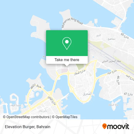 Elevation Burger map
