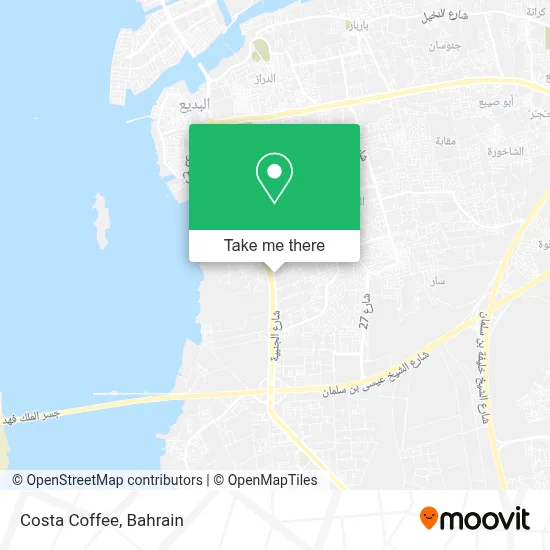 Costa Coffee map