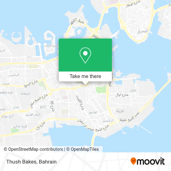 Thush Bakes map