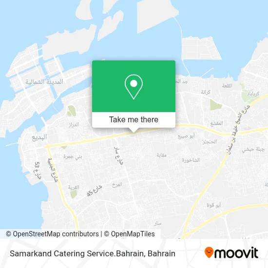 Samarkand Catering Service.Bahrain map