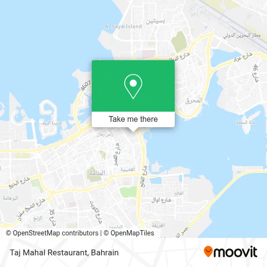 Taj Mahal Restaurant map
