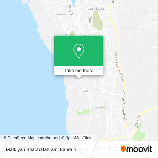 Malkiyah Beach Bahrain map