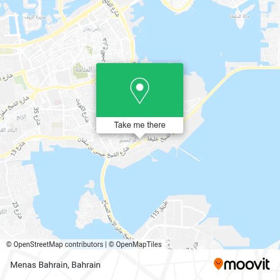 Menas Bahrain map