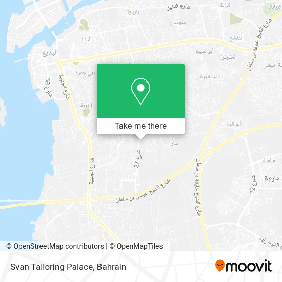 Svan Tailoring Palace map